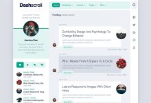模仿聊天窗口的WordPress免费自媒体博客主题Dashscroll-主题秀
